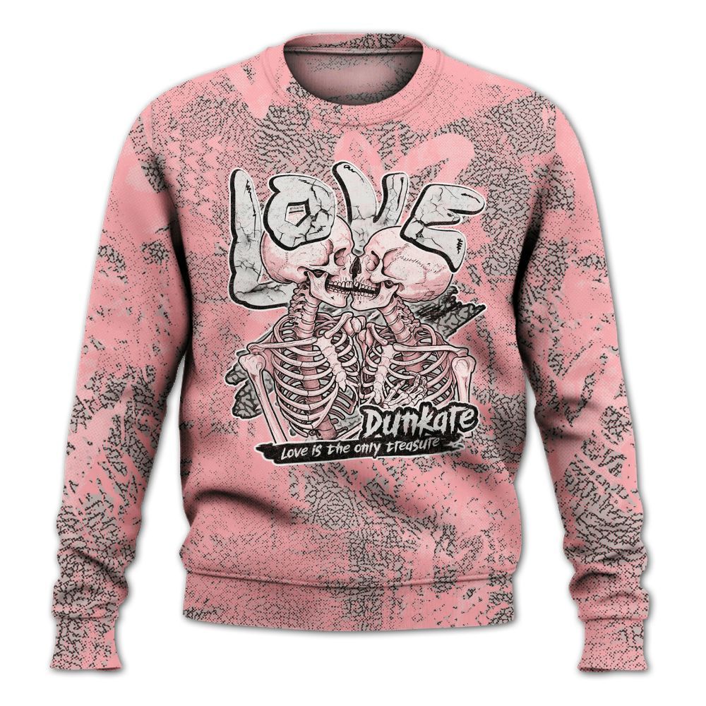 Sweatshirt To Match Retro Wings 3s - Skull Love All Over Print
