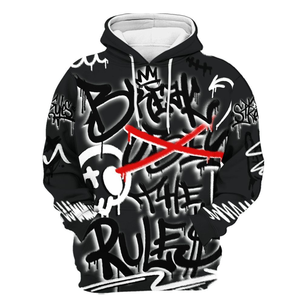 Hoodie To Match Low 85 Metallic Black 1s - Break Rules Streetwear All Over Print