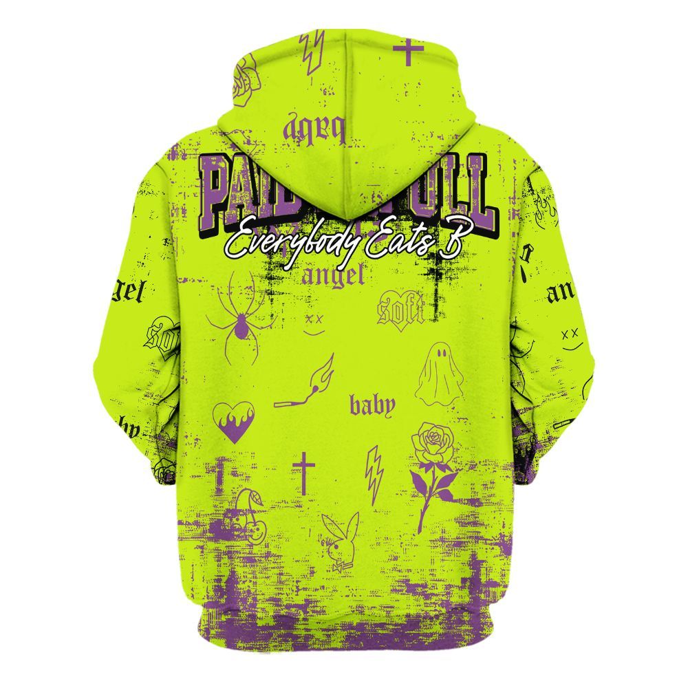 Hoodie To Match GS Black Barely Volt 11s - Paid In Full Money Street Graphic All Over Print