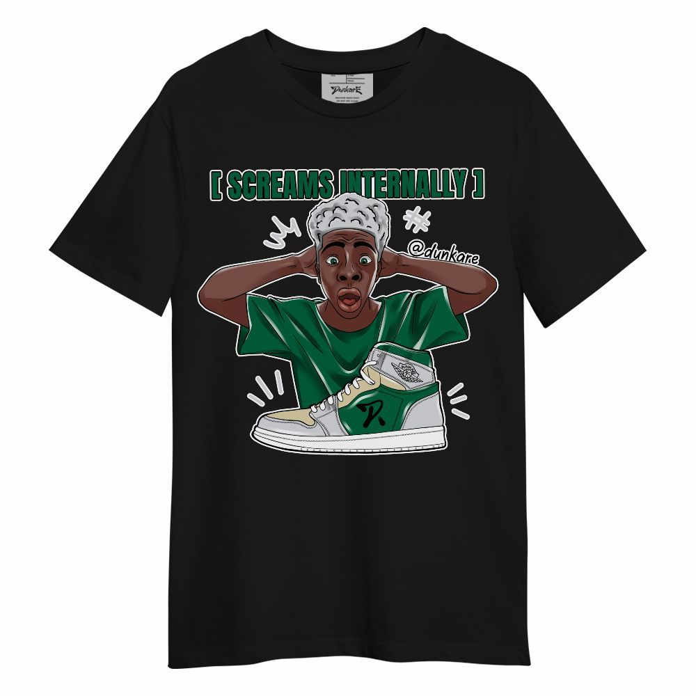 Shirt To Match Pine Green 4s - Scream Internally Unisex Shirt