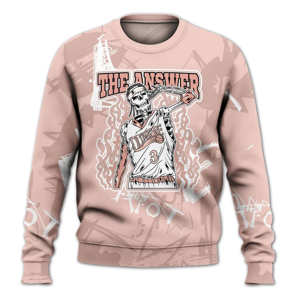 Sweatshirt To Match Low Legend Pink 11s - Allen Answer Skeleton Messyz All Over Print