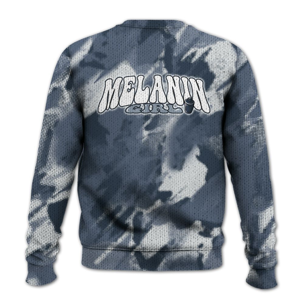 Knitted Sweater To Match Low Diffused Blue 11s - MelaninGirl Abstract Halftone