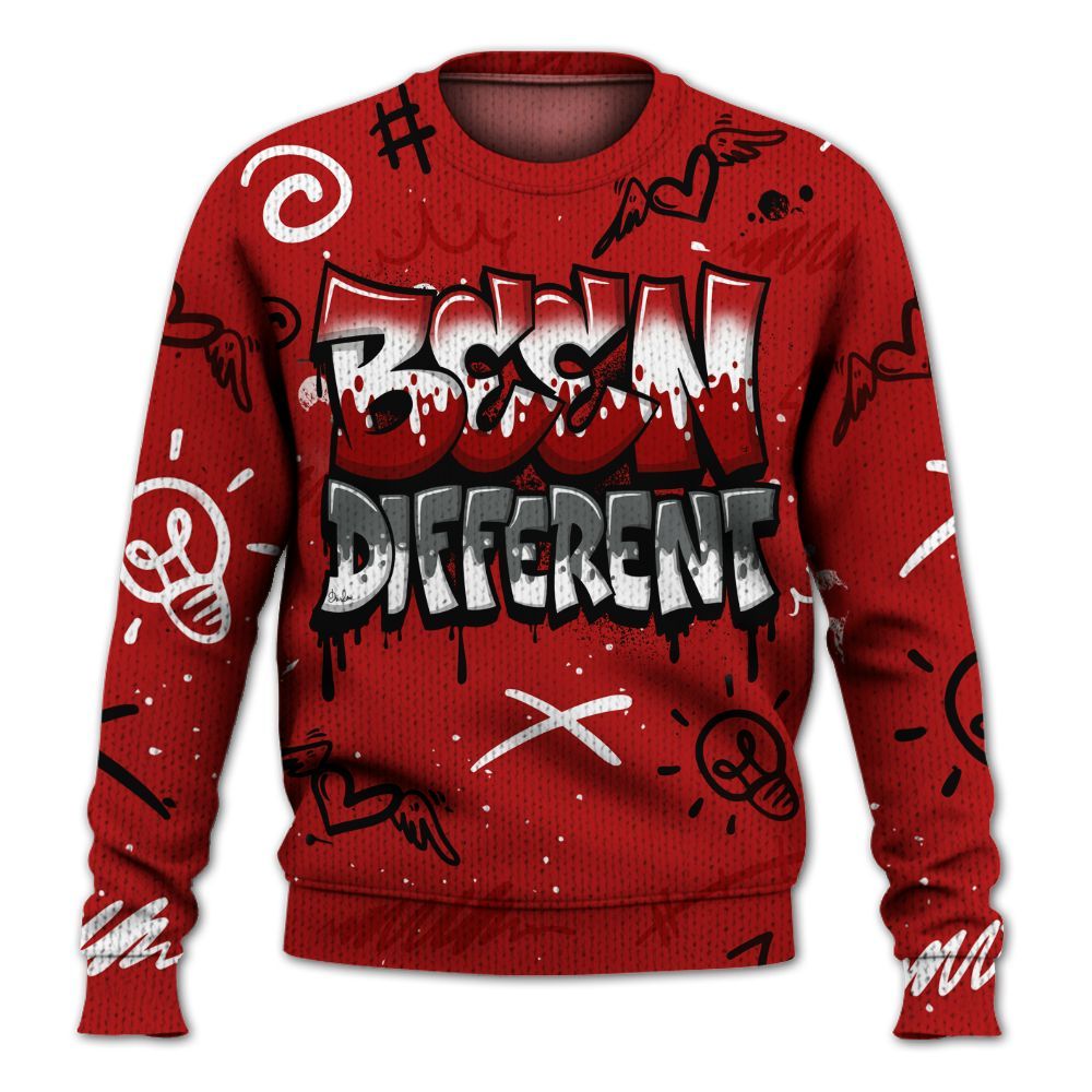 Sweater To Match Low Terror White University Red 1s - Drip Been Di2ferent Graphic