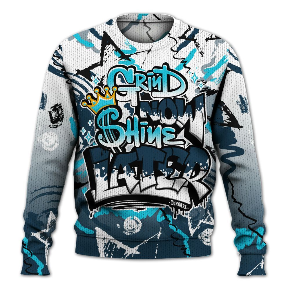 Knitted Sweater To Match Retro Green Bean 5s - Grind Shine Later Drip