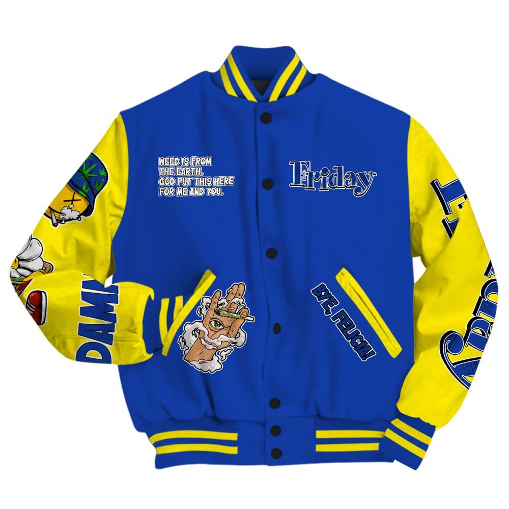 Varsity Jacket To Match Laney 14s - Friday Sneaker Stress Style All Over Print