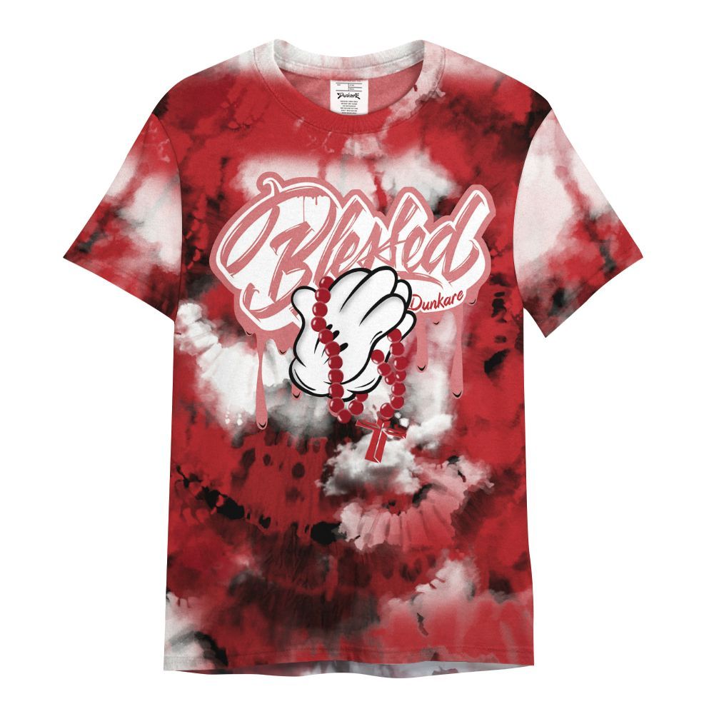 Shirt To Match Retro Cherry 12s - God Blessed Tie Dye All Over Print
