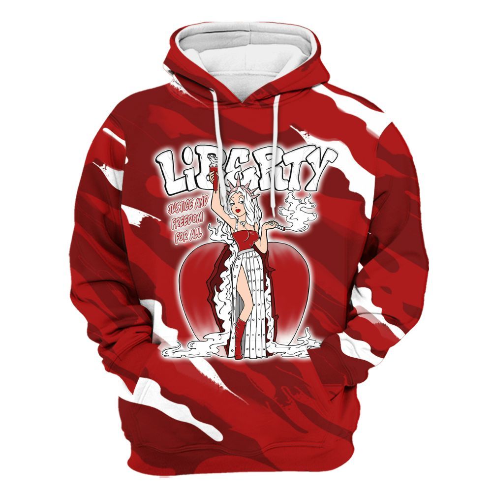 Hoodie To Match Red Taxi 12s - Midwest Cartoon Colored All Over Print