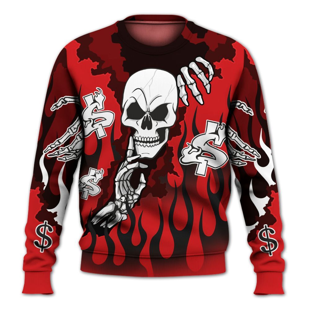 Sweatshirt To Match Low Bred 11s - Ones Move In Silence Graphic Trapped All Over Print