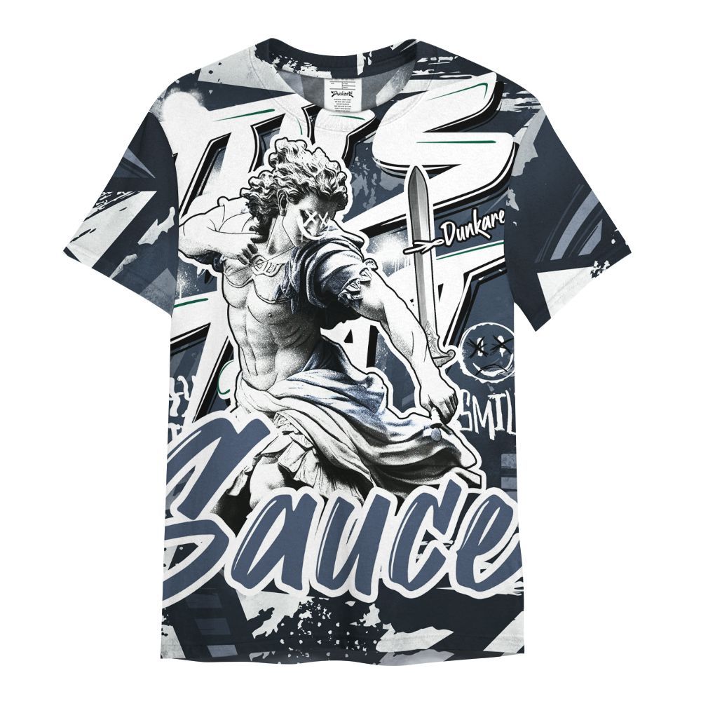 Shirt To Match Low Diffused Blue 11s - This That Sauce Retro All Over Print