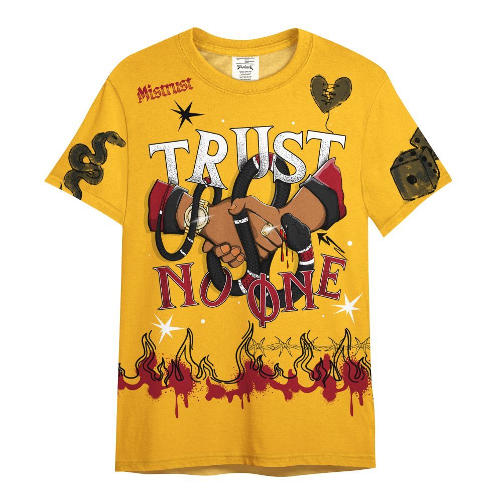 Shirt To Match White Taxi 12s Shirt, Trust No One Snake-Bite Doodle Crayon All Over Print