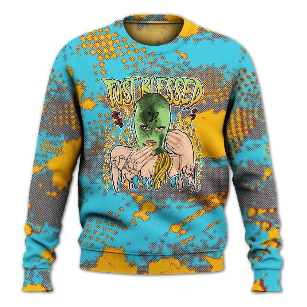 Sweatshirt To Match SB Dunk Di'Orr Greenwood - Blessed!! Smoke Dot All Over Print