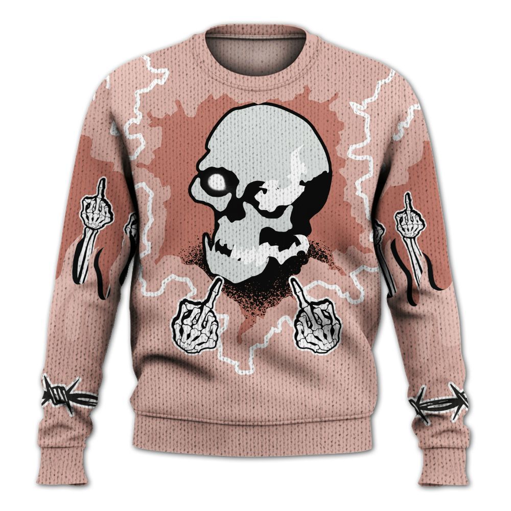 Knitted Sweater To Match Dunk Low Pink Velvet - F Around Find Out Graphic Trapped