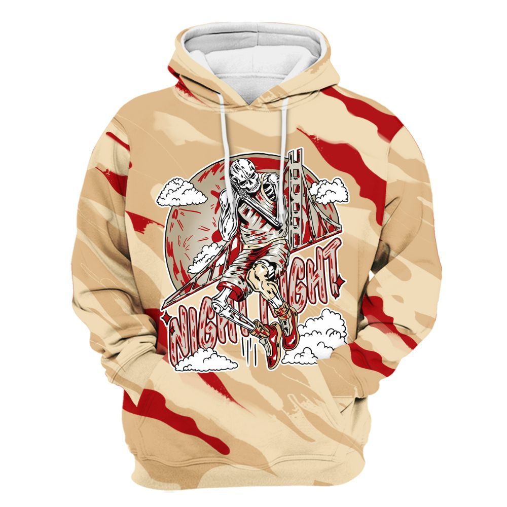 Hoodie To Match Dunk Low Strawberry Waffle - Seeya Skeleton Colored All Over Print