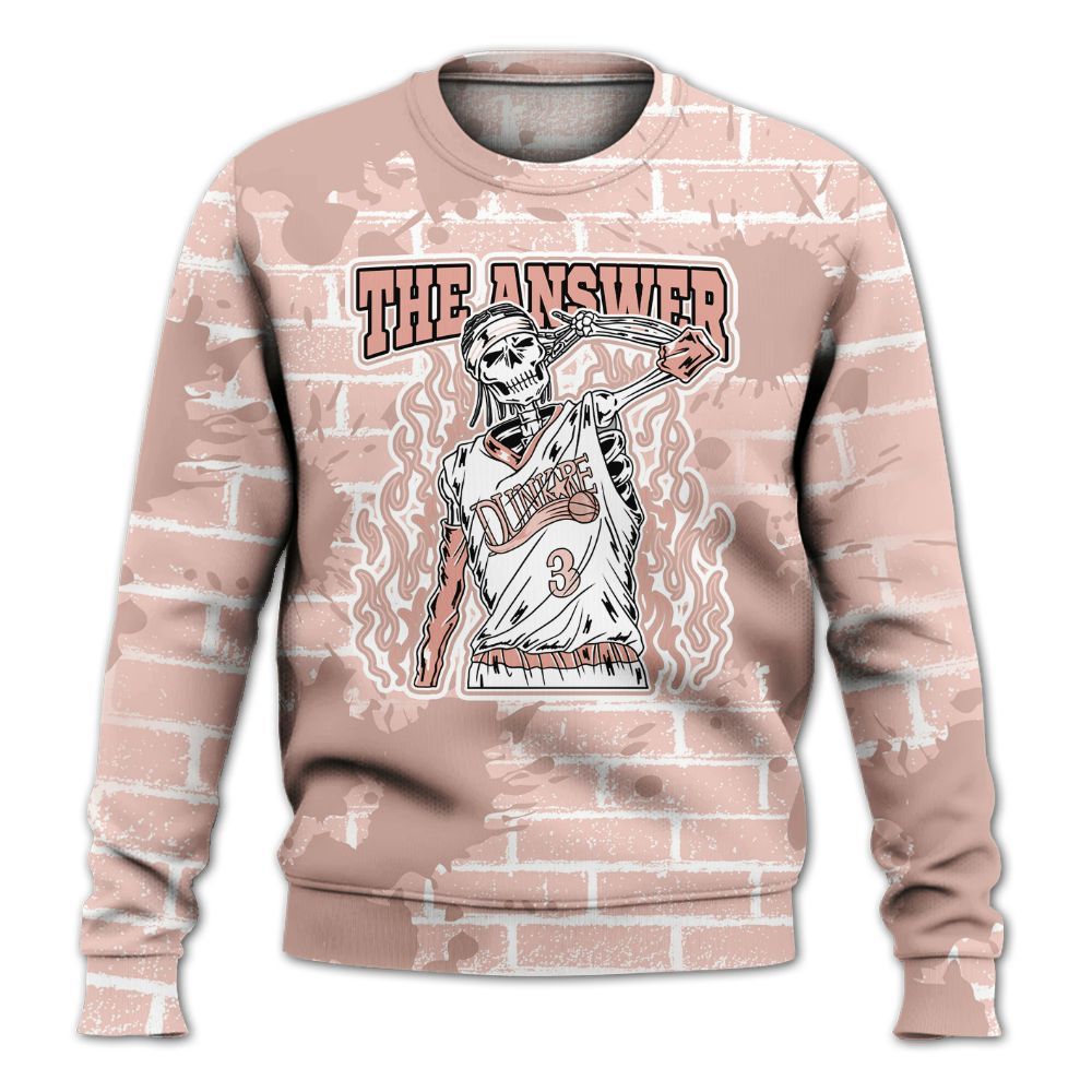 Sweatshirt To Match Low Legend Pink 11s - Allen Answer Skeleton Brick All Over Print