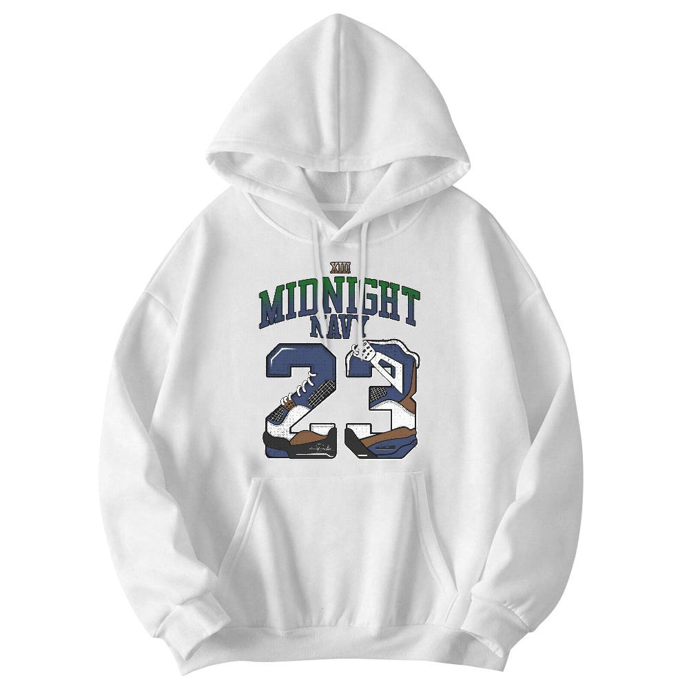 Sweatshirt To Match Midnight Navy 13s - Number 23 Dirty 4s Graphic