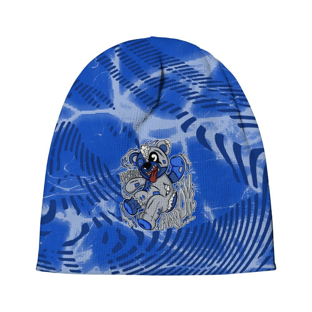 Beanie Hat To Match Air Foamposite One Royal - Havok Bear Graphic