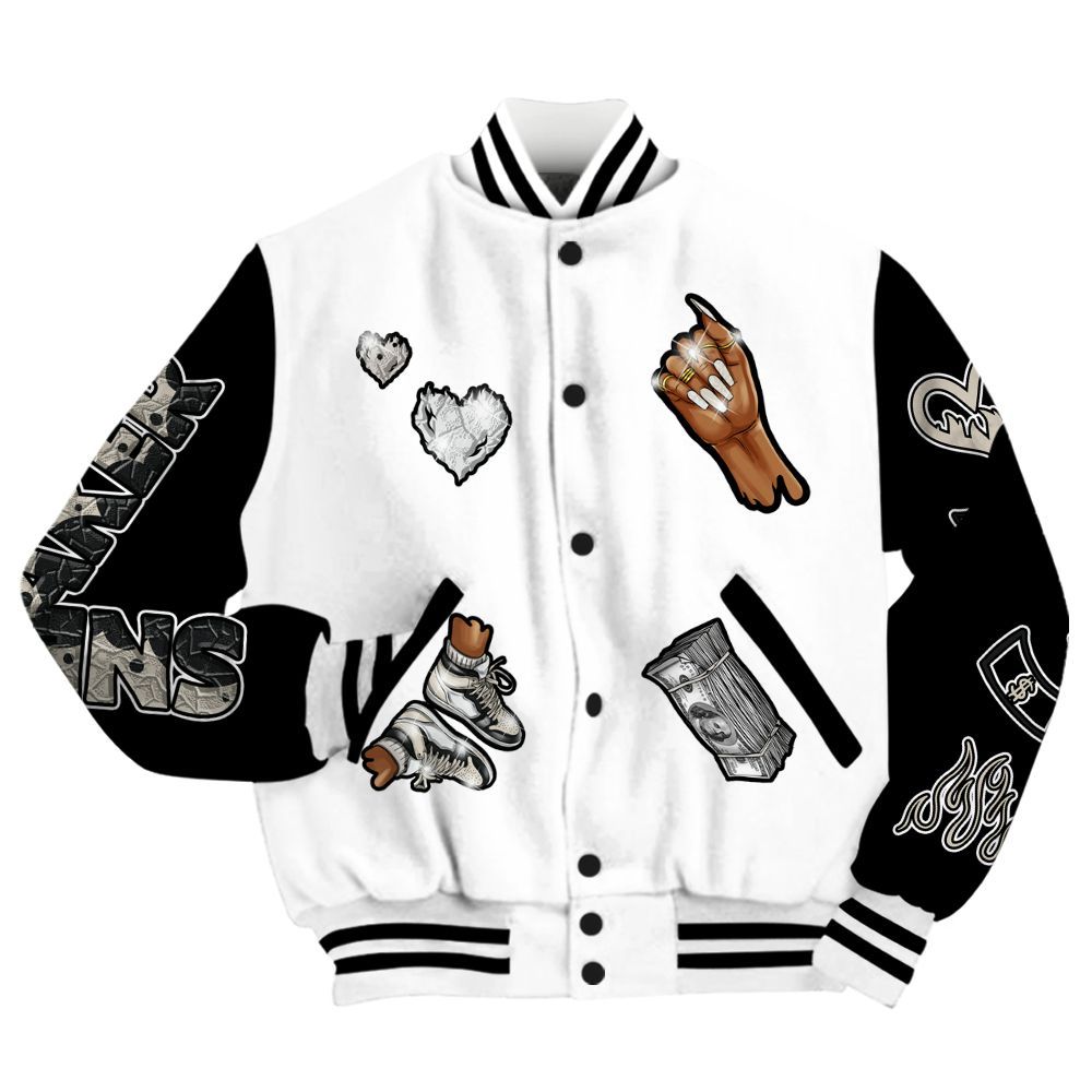 Varsity Jacket To Match Retro Reverse Metallic 5s - Sneakerz Girlz All Over Print