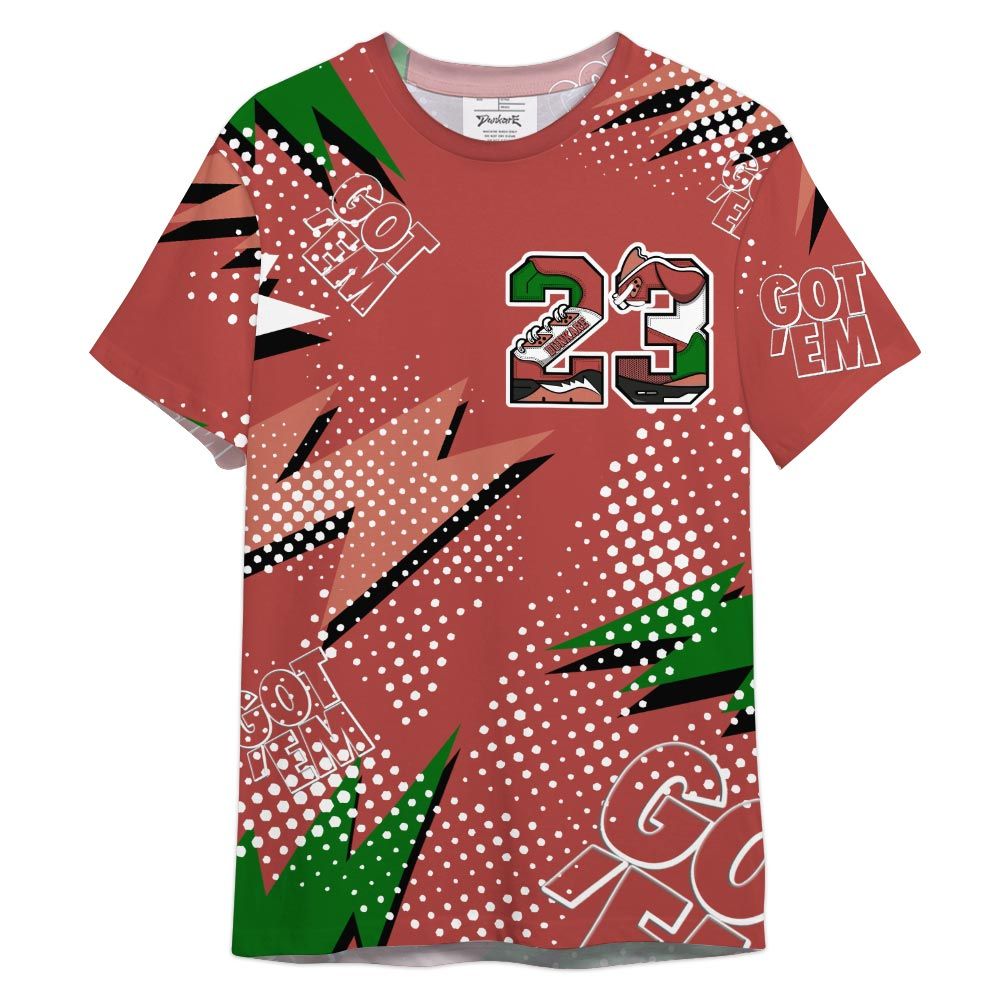 Dunkare Shirt Custom Name Number 23 5s Got'em, Dune Red 13s T-Shirt, To Match Sneaker Dune Red 13s Graphic Tee 1504 HDT