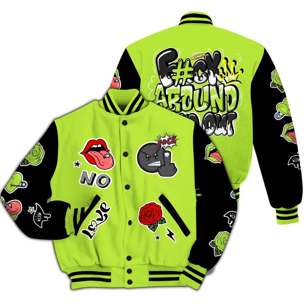 Varsity Jacket To Match Air Force 1 Low Dance Volt - FK Around Find Out All Over Print