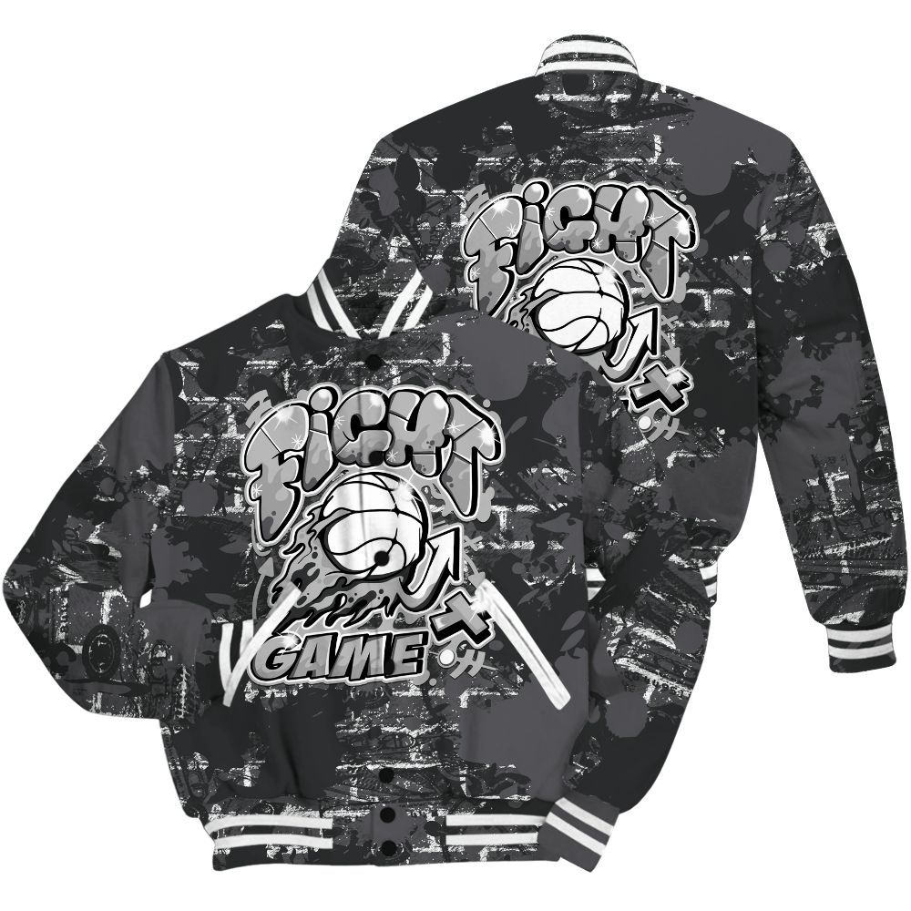 Varsity Jacket To Match White Thunder 4s Shirt - Fighter Games Graphic Street Art All Over Print