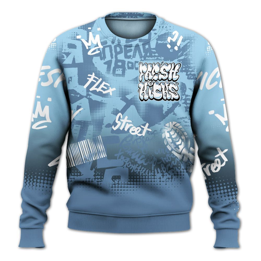 Sweatshirt To Match Legend Blue 11s - Fresh Kicks Bear Grunge All Over Print