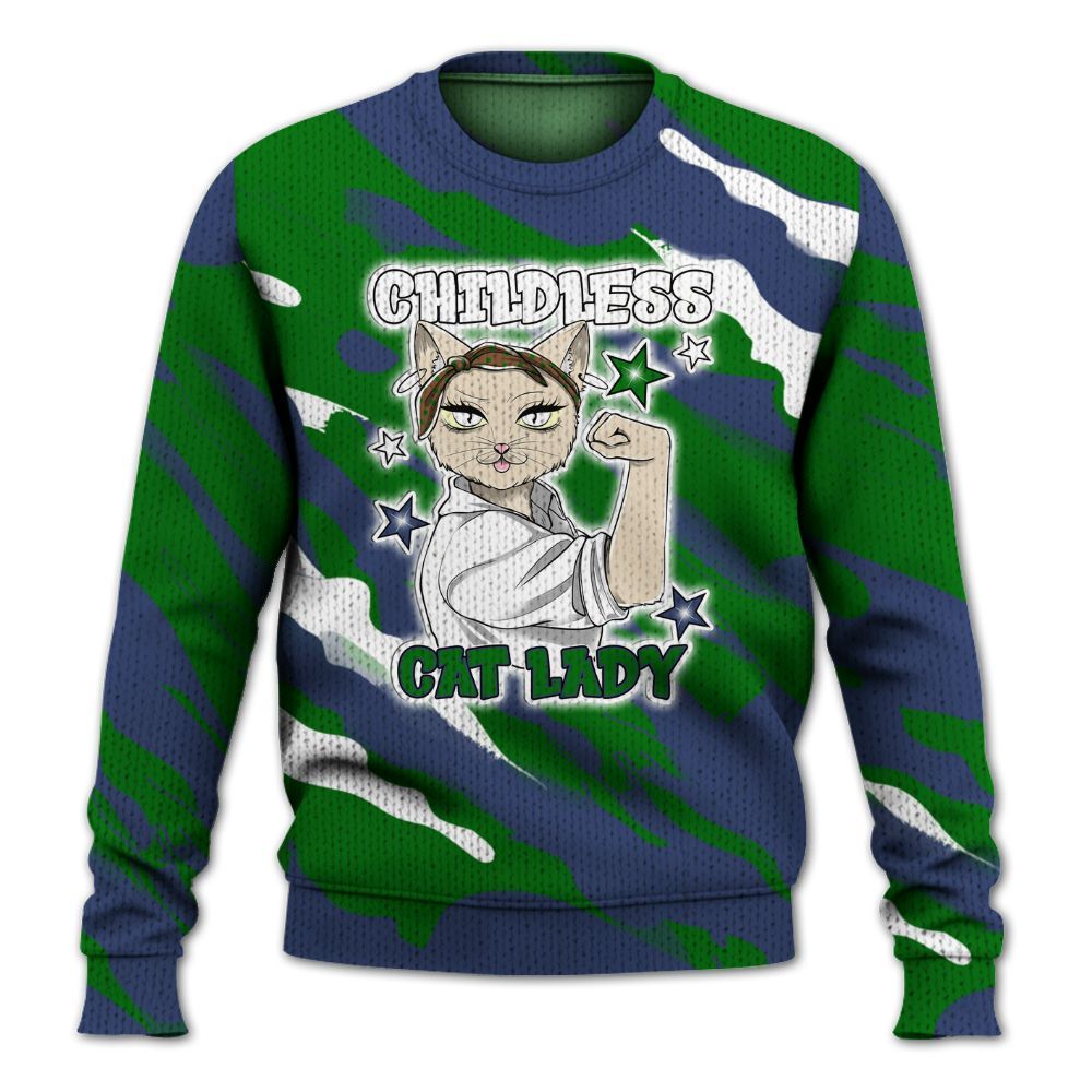 Knitted Sweater To Match Midnight Navy 13s - Childless Kat Lady