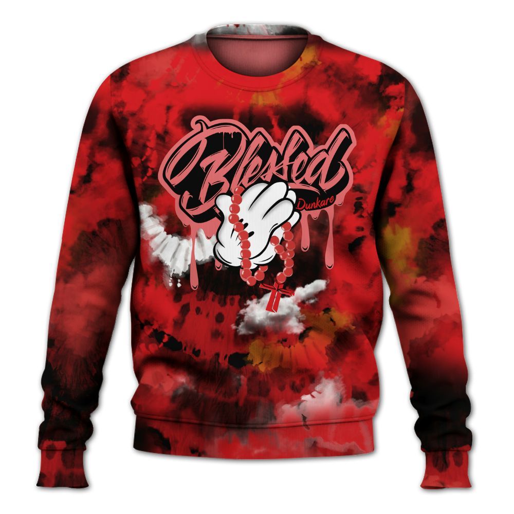 Sweatshirt To Match Scoot Zeros Retro Portland - God Blessed Tie Dye All Over Print