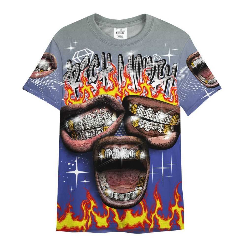 Shirt To Match Shox TL Royal - Rich Mouth Fire Rap Retro 90s All Over Print