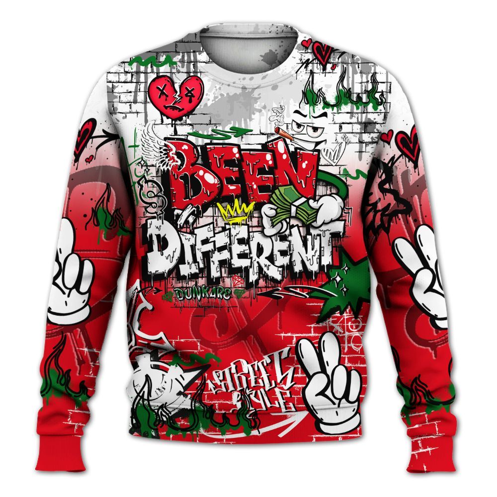 Sweatshirt To Match Chicago 13s - Been Dif2erent Drip Graffiti All Over Print