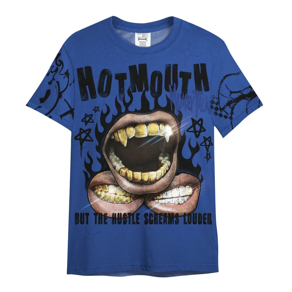 Shirt To Match Retro Hyper Royal 13s - Mouth Burning Street Style All Over Print