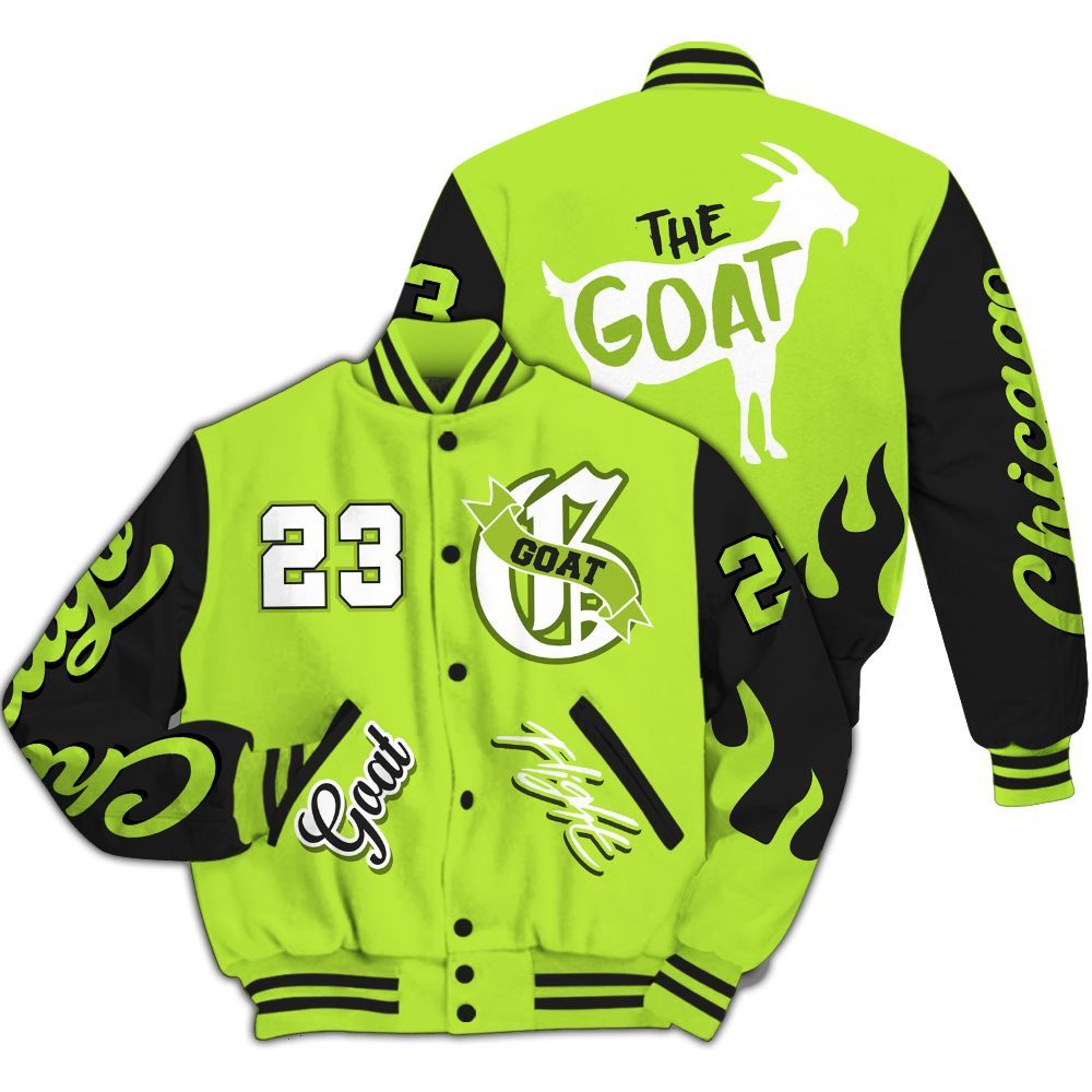 Varsity Jacket To Match Air Force 1 Low Dance Volt - The G.O.A.T Flight Streetwear All Over Print