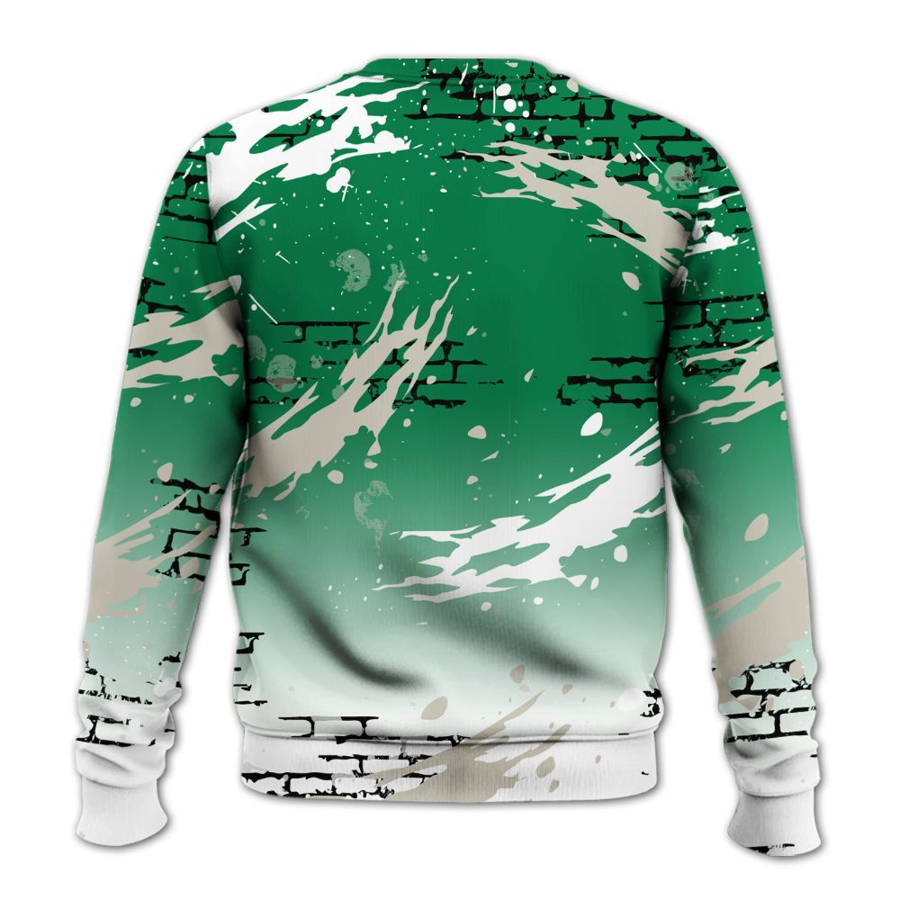 Sweatshirt To Match Lucky Green 2s - Values Of Loyalty Drip All Over Print