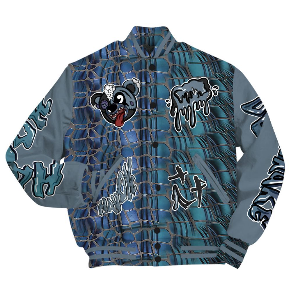 Varsity Jacket To Match Air Foamposite Kazuya Mishima - Havok Bear All Over Print