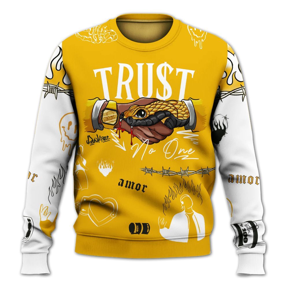 Sweatshirt To Match Del Sol 13s - Snake Trust No One All Over Print
