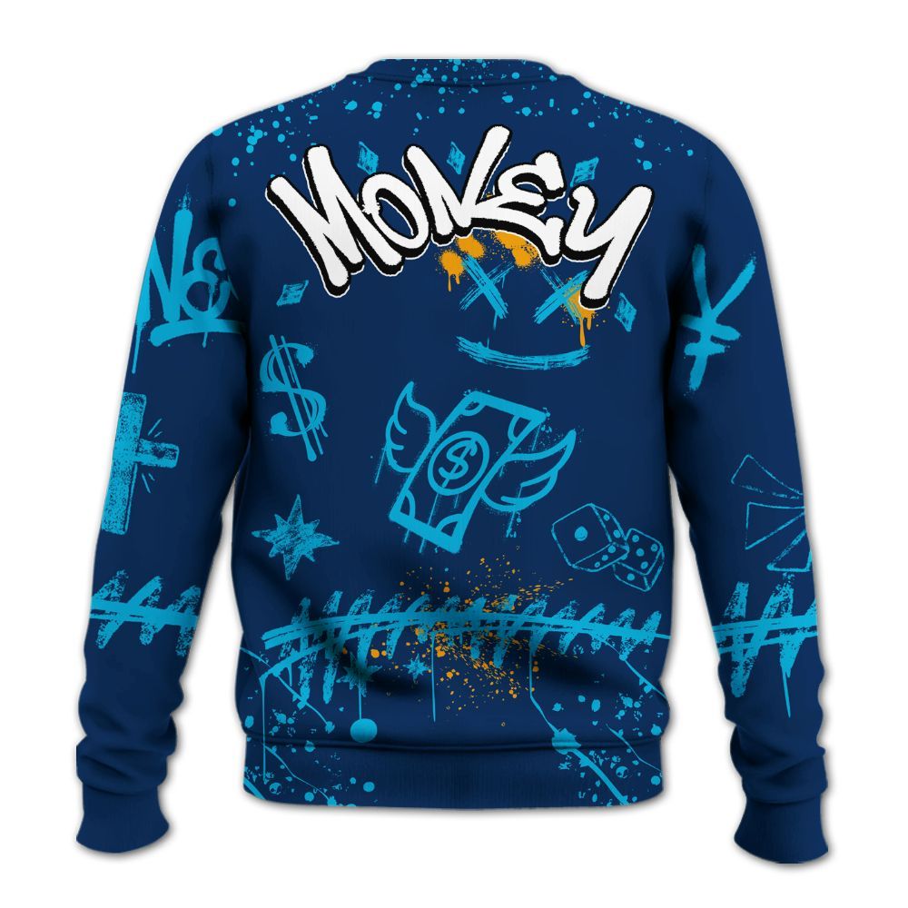 Sweatshirt To Match Dunk Low GS Electric Algae - Everybody Paid In Full Crayon All Over Print