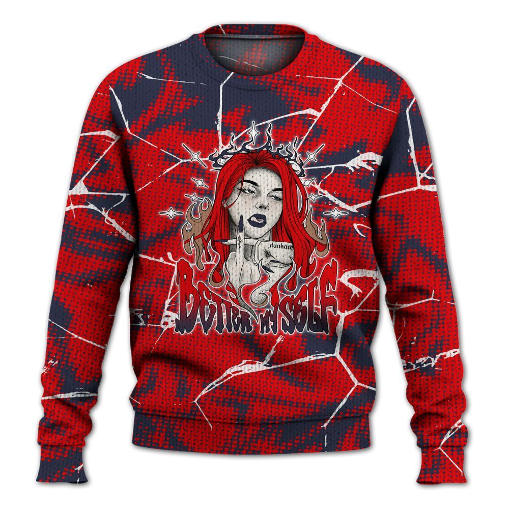 Knitted Sweater To Match Low OG Howard Bison 1s - My-Self Crack Unique