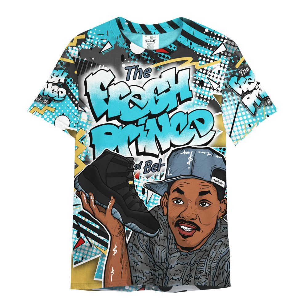 Shirt To Match Retro Gamma Blue 11s - Fresh Sneaker 90s All Over Print