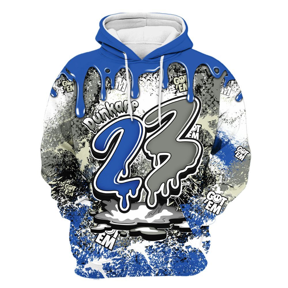 Hoodie To Match Lucky Shorts 3s - Dripping 23 Drip All Over Print