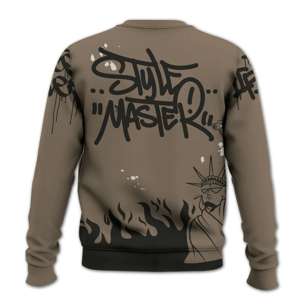 Sweatshirt To Match Low OG Dark Mocha 1s - Graphic Fck Around Find Out All Over Print