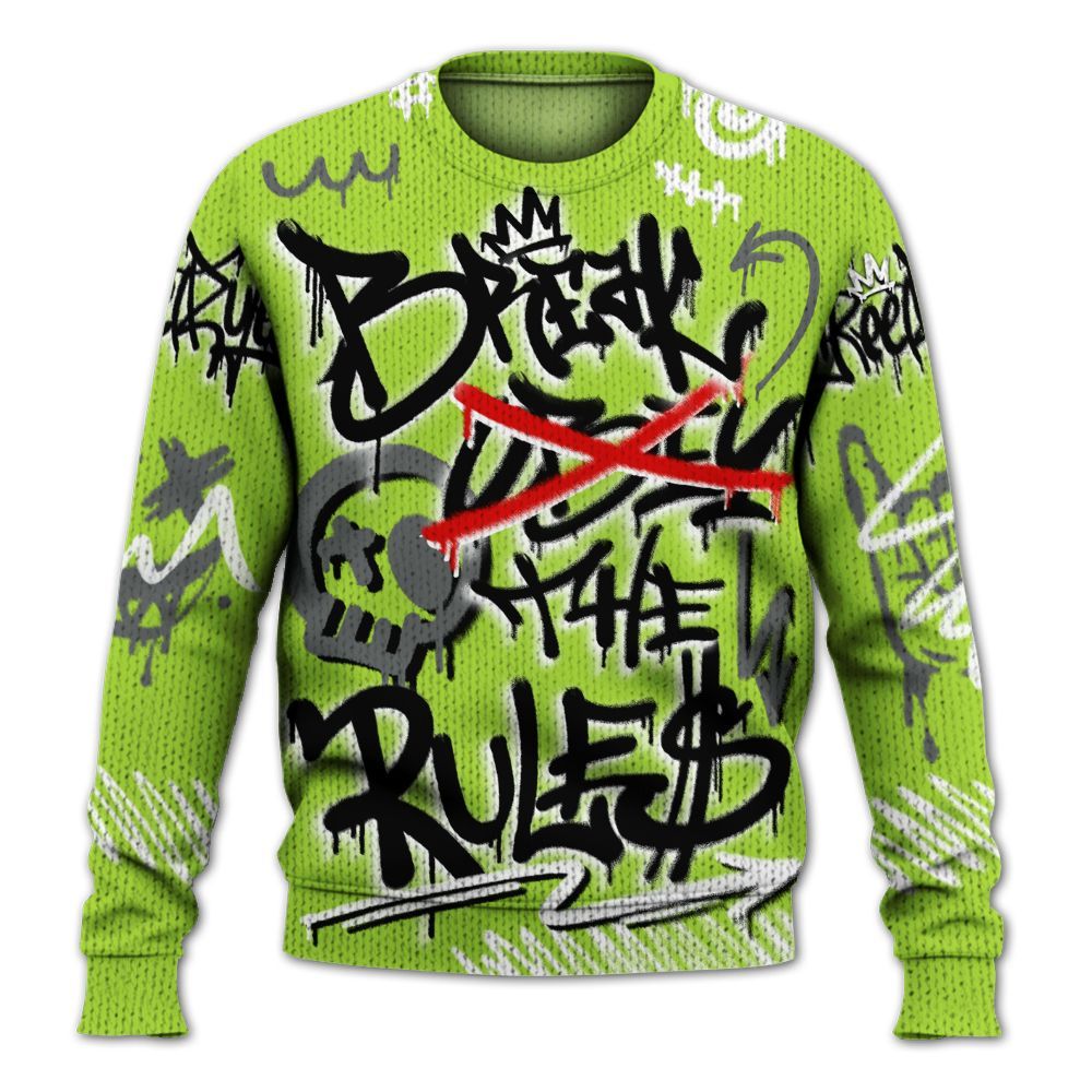 Knitted Sweater To Match Air Max 95 Neon - Break Rules Streetwear