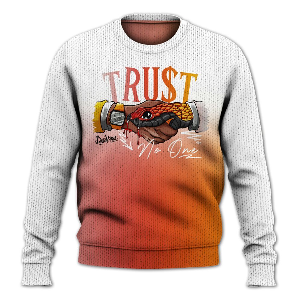 Knitted Sweater To Match Dunk High Candy Corn - Snake Trust No One Drip
