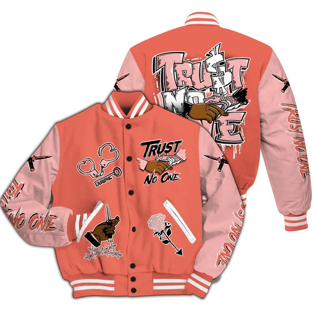 Varsity Jacket To Match Low OG PSG 1s - Trust No One Dripping All Over Print