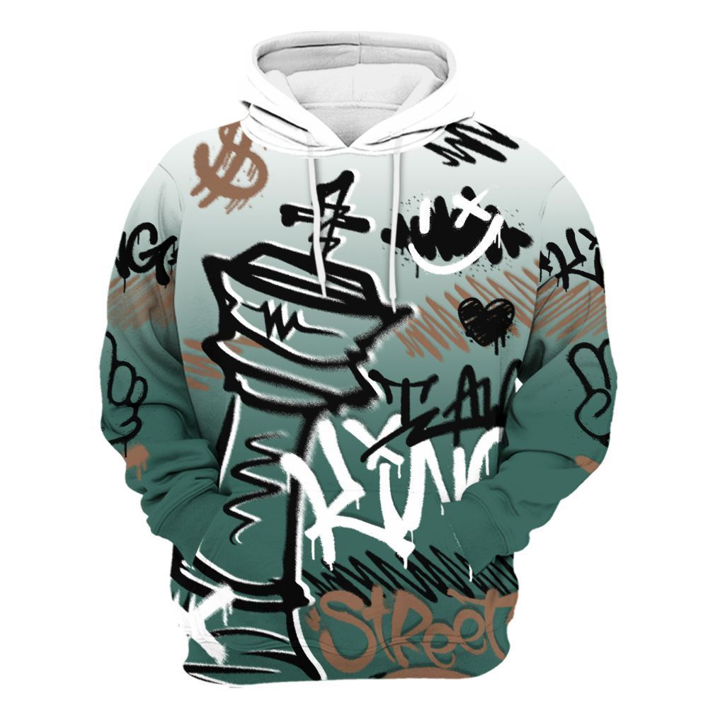 Hoodie To Match Low OG Oxidized Green 1s - Street King Chess Streetwear All Over Print