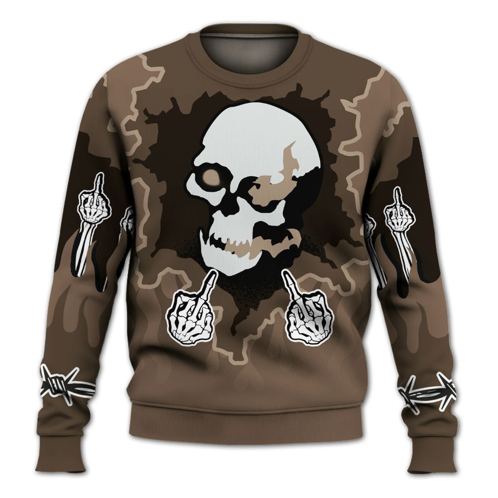 Sweatshirt To Match Dark Mocha Jack - F Around Find Out Graphic Trapped All Over Print