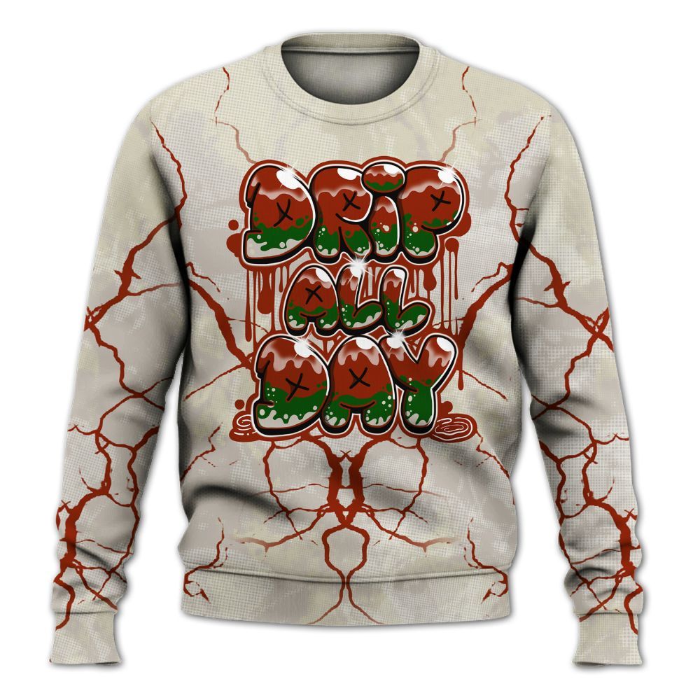 Sweatshirt To Match El Grito 5s - DRIPPIN Days Graphic Halloween All Over Print