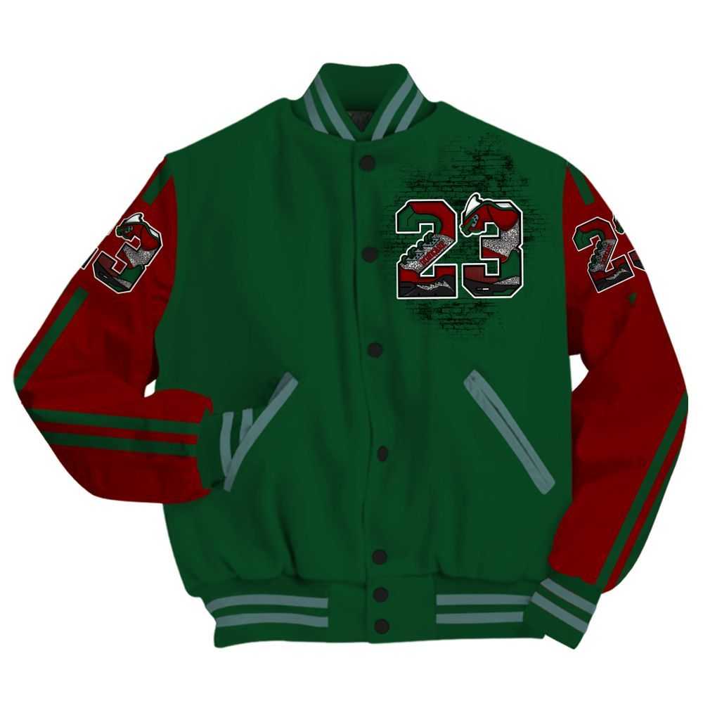 Varsity Jacket To Match Concrete Rose 3s - Custom Name Number 23 5s All Over Print