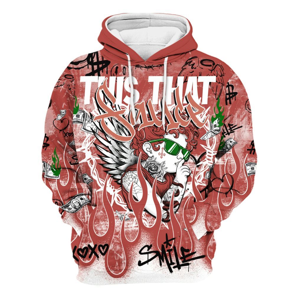 Dunkare Dune Red 13s - This That Sauce Angel All Over Print