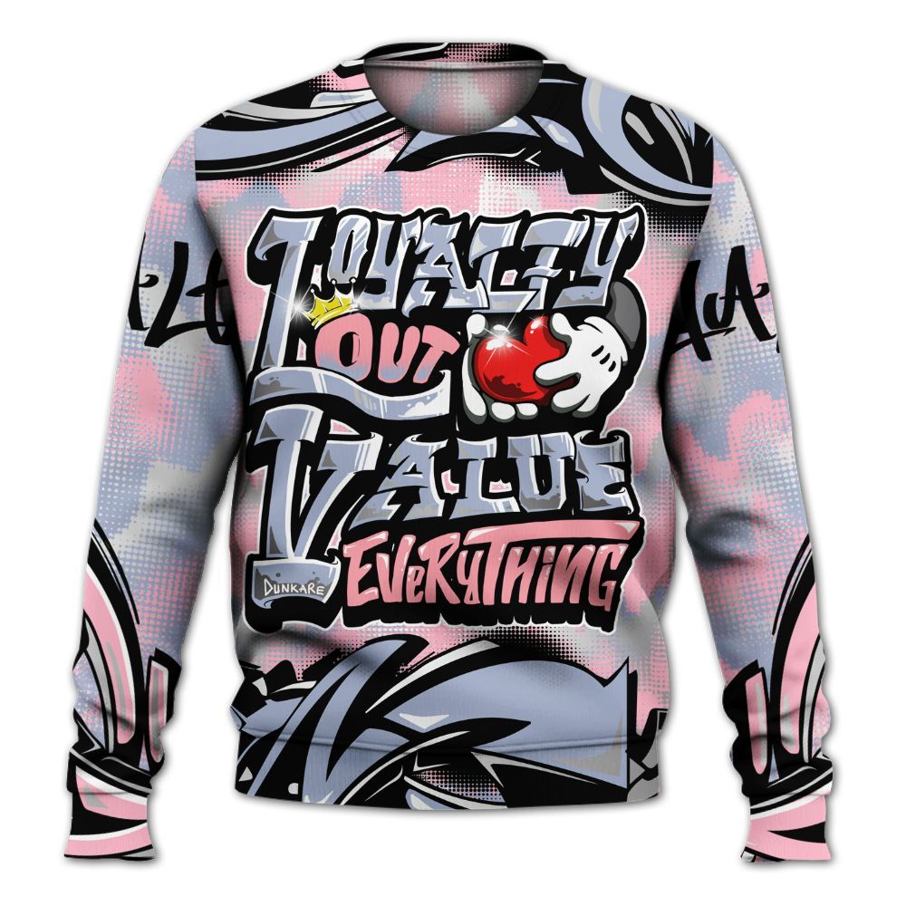 Sweatshirt To Match Retro 35th Anniversary 5s - DLoyalty Out Value Graffiti All Over Print