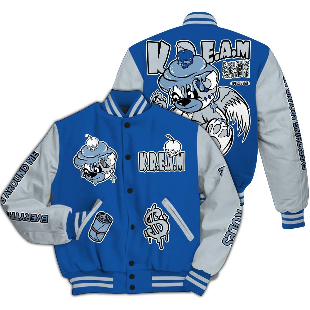 Varsity Jacket To Match Low Space Royal 11s - Loot Bear All Over Print