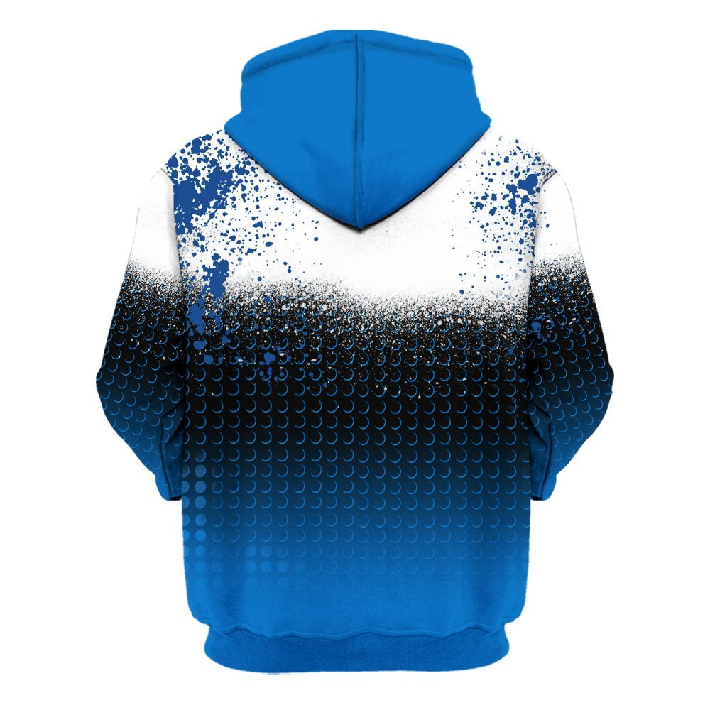 Hoodie To Match Blueberry 12s - Halftone Time Is Money All Over Print